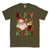 Army Green happy holiday santa claus christmas Classic Tee - FaDigitalArtStudio