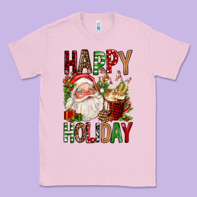 Happy Holiday Santa Claus Christmas Classic Tee Designed By Fadigitalartstudio
