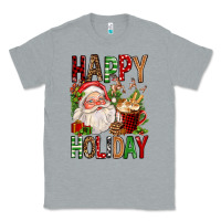 Heather Grey happy holiday santa claus christmas Classic Tee - FaDigitalArtStudio