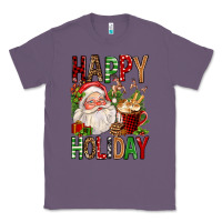 Lavender happy holiday santa claus christmas Classic Tee - FaDigitalArtStudio