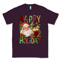 Plum happy holiday santa claus christmas Classic Tee - FaDigitalArtStudio