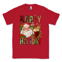Red happy holiday santa claus christmas Classic Tee - FaDigitalArtStudio
