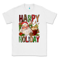 White happy holiday santa claus christmas Classic Tee - FaDigitalArtStudio