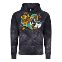 Cloud Black cowhide leopard hearts Vintage Hoodie - texasbilliewilder