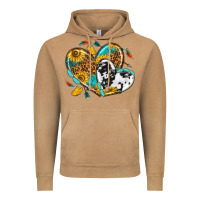 Vintage Camel cowhide leopard hearts Vintage Hoodie - texasbilliewilder