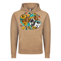 Vintage Coffee cowhide leopard hearts Vintage Hoodie - texasbilliewilder
