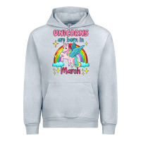 Heather Grey unicorns are born in march Urban Hoodie - Jasminsmagicworld