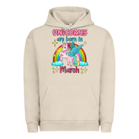 Pigment French Oak unicorns are born in march Urban Hoodie - Jasminsmagicworld