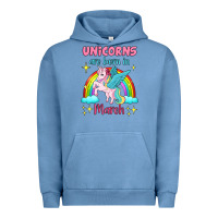 Pigment Pebble Blue unicorns are born in march Urban Hoodie - Jasminsmagicworld