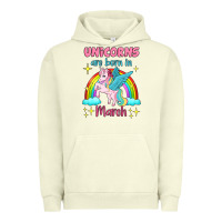 Pigment Pistachio unicorns are born in march Urban Hoodie - Jasminsmagicworld