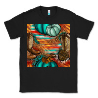 Black western thanksgiving seamless pattern Classic Tee - BundleAndBundleShop