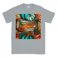 Heather Grey western thanksgiving seamless pattern Classic Tee - BundleAndBundleShop