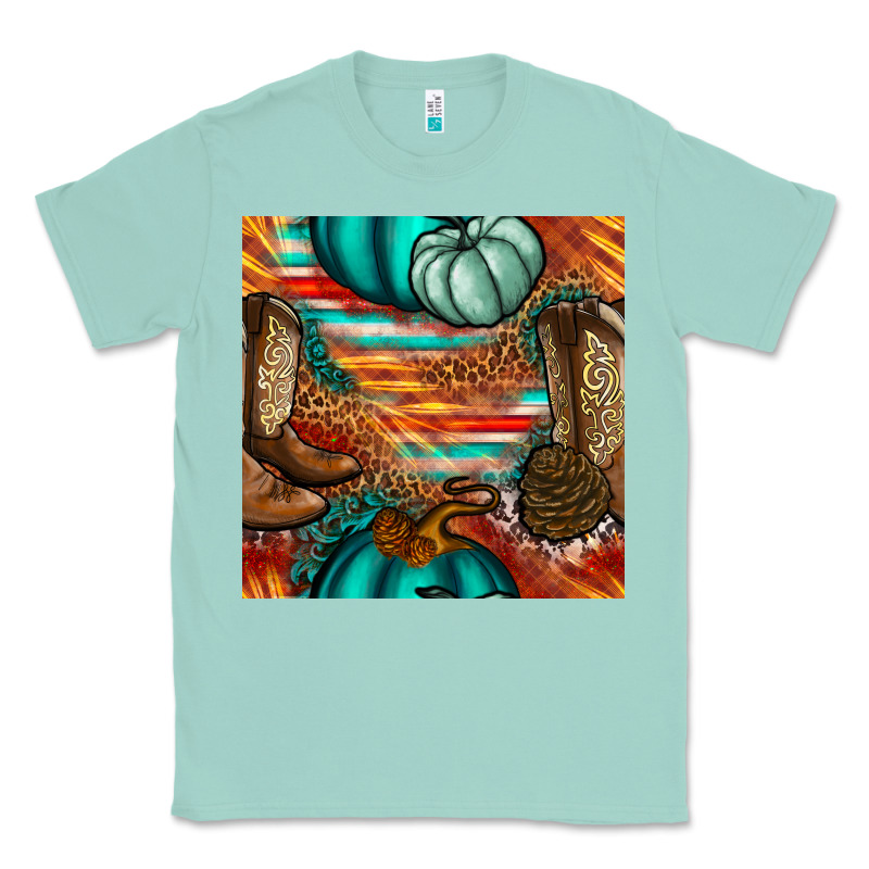 Western Thanksgiving Seamless Pattern Classic Tee by BundleAndBundleShop | Teevron