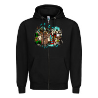 Black love wood slice ornament Zipper Hoodie - JahusDesignShop