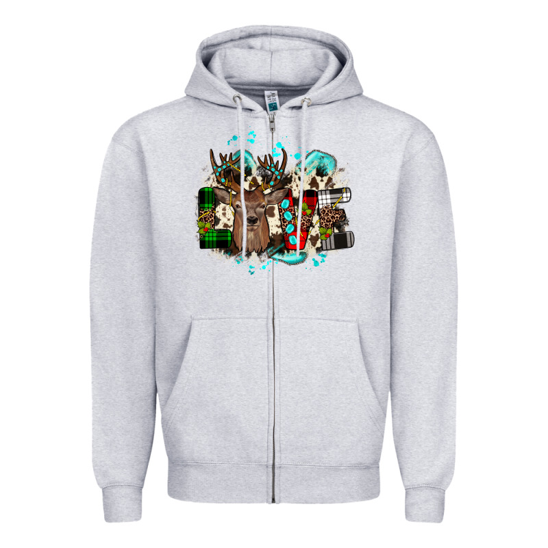 Love Wood Slice Ornament Zipper Hoodie by JahusDesignShop | Teevron