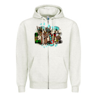 Oatmeal Heather love wood slice ornament Zipper Hoodie - JahusDesignShop