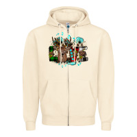 Sandshell love wood slice ornament Zipper Hoodie - JahusDesignShop