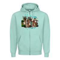 Seafoam love wood slice ornament Zipper Hoodie - JahusDesignShop