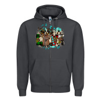Smoke love wood slice ornament Zipper Hoodie - JahusDesignShop