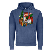 Vintage Denim Christmas Truck And Gnome Vintage Hoodie - RanaPortraitStore