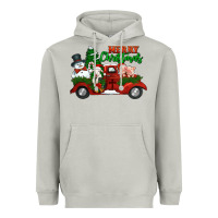 Moon Dust merry christmas snowman and farm animals truck Heavyweight Hoodie - Jasminsmagicworld