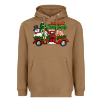 Toasted Coconut merry christmas snowman and farm animals truck Heavyweight Hoodie - Jasminsmagicworld