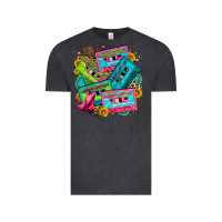 Vintage Black 90's country cassette tapes Vintage Tee - Zillion Design Studio