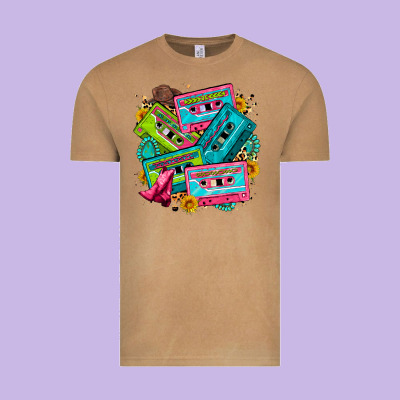 90's Country Cassette Tapes Vintage Tee Designed By Zillion Design Studio