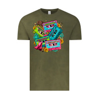 Vintage Olive 90's country cassette tapes Vintage Tee - Zillion Design Studio