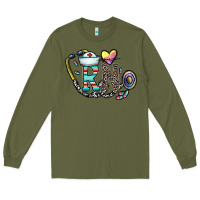 Army Green Rn Long Sleeve Tee - CowhideDigitalArt