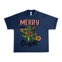 Navy merry and bright with cactus Urban Heavy Tee - RanaPortraitStore
