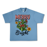 Pebble Blue merry and bright with cactus Urban Heavy Tee - RanaPortraitStore
