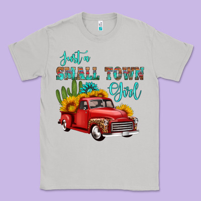Just A Small Town Girl With Car Classic Tee Designed By Hra Design Shop
