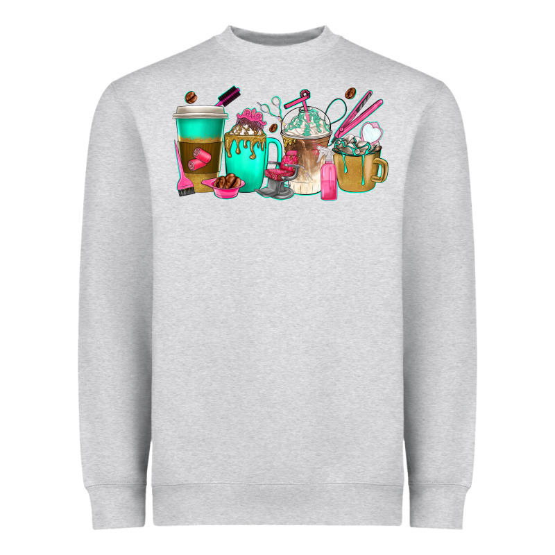 Hair Hustler Coffee Cups Heavyweight Sweatshirt by texasbilliewilder | Teevron
