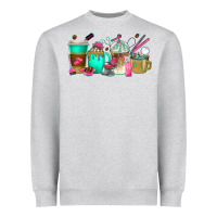 Heather Grey hair hustler coffee cups Heavyweight Sweatshirt - texasbilliewilder
