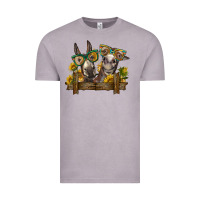 2 Donkeys With Sunflowers Vintage Tee | Teevron