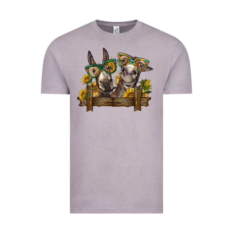2 Donkeys With Sunflowers Vintage Tee by BarkalooDesign | Teevron