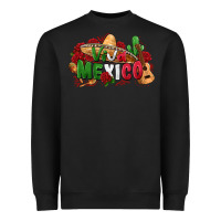 Black viva mexico Heavyweight Sweatshirt - Zillion Design Studio