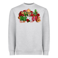 Heather Grey viva mexico Heavyweight Sweatshirt - Zillion Design Studio