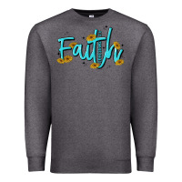 Charcoal Heather faith Premium Sweatshirt - MaliasSmallBusiness