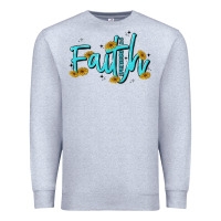 Heather Grey faith Premium Sweatshirt - MaliasSmallBusiness