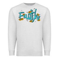 Oatmeal Heather faith Premium Sweatshirt - MaliasSmallBusiness