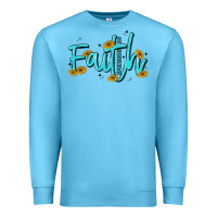 Ocean Blue faith Premium Sweatshirt - MaliasSmallBusiness