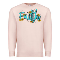 Pale Pink faith Premium Sweatshirt - MaliasSmallBusiness