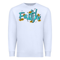 White faith Premium Sweatshirt - MaliasSmallBusiness
