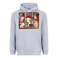 Heather Grey merry christmas goats Heavyweight Hoodie - Jasminsmagicworld