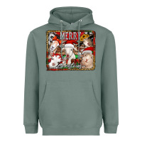 Sage merry christmas goats Heavyweight Hoodie - Jasminsmagicworld
