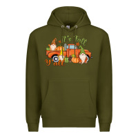 Army Green It's Fall Y'all Gnome Premium Hoodie - MaliasSmallBusiness