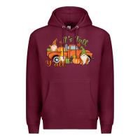 Burgundy It's Fall Y'all Gnome Premium Hoodie - MaliasSmallBusiness
