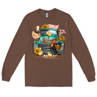 Chestnut farm truck farm animals Long Sleeve Tee - FaDigitalArtStudio